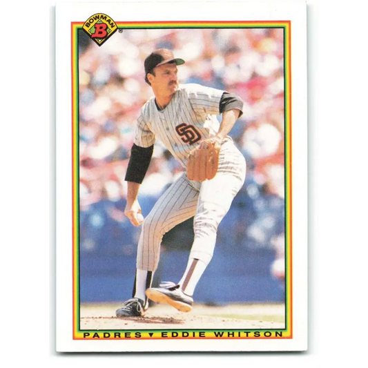 1990 Bowman #204 Ed Whitson NM-MT San Diego Padres Baseball Card  Image 1