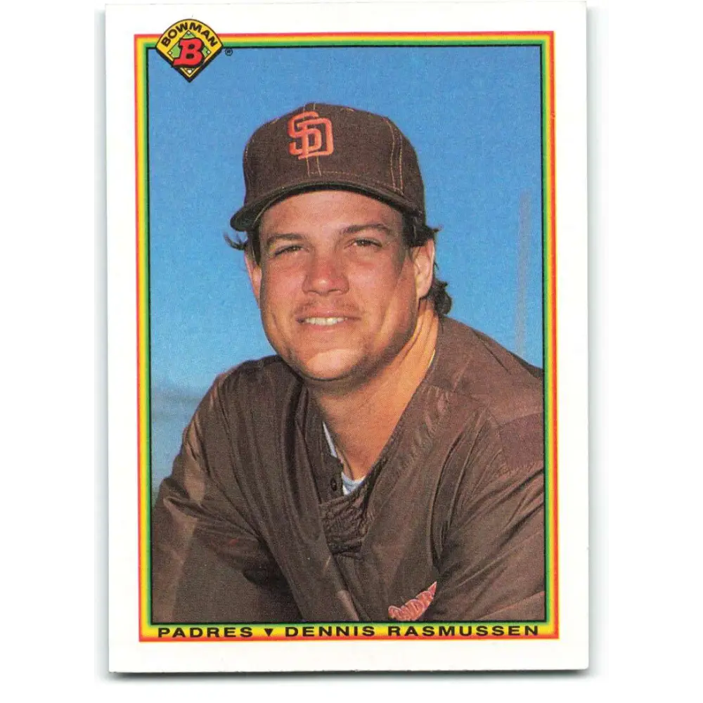 1990 Bowman #205 Dennis Rasmussen NM-MT San Diego Padres Baseball Card  Image 1