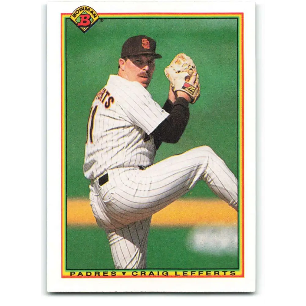 1990 Bowman #206 Craig Lefferts NM-MT San Diego Padres Baseball Card  Image 1