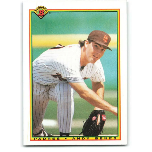 1990 Bowman #207 Andy Benes NM-MT San Diego Padres Baseball Card  Image 1
