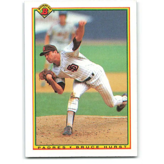 1990 Bowman #208 Bruce Hurst NM-MT San Diego Padres Baseball Card  Image 1