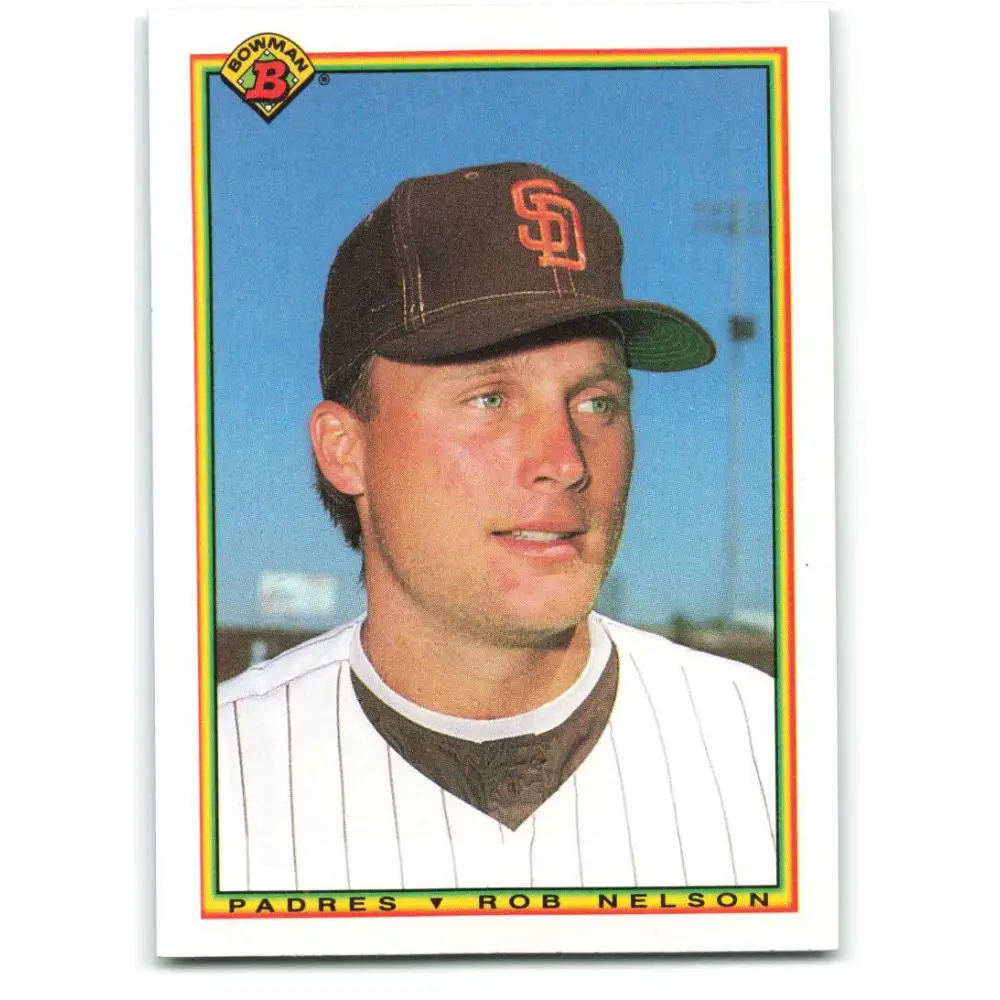 1990 Bowman #213 Rob Nelson NM-MT San Diego Padres Baseball Card  Image 1
