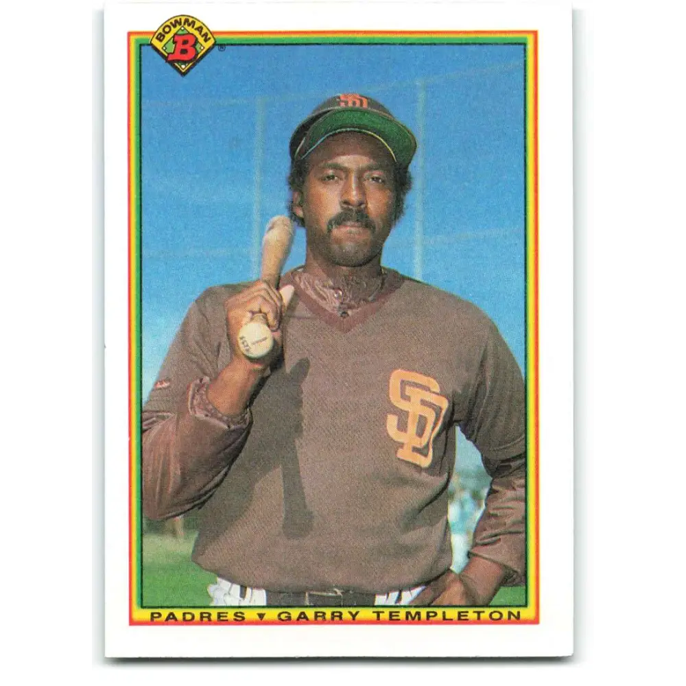 1990 Bowman #215 Garry Templeton NM-MT San Diego Padres Baseball Card  Image 1