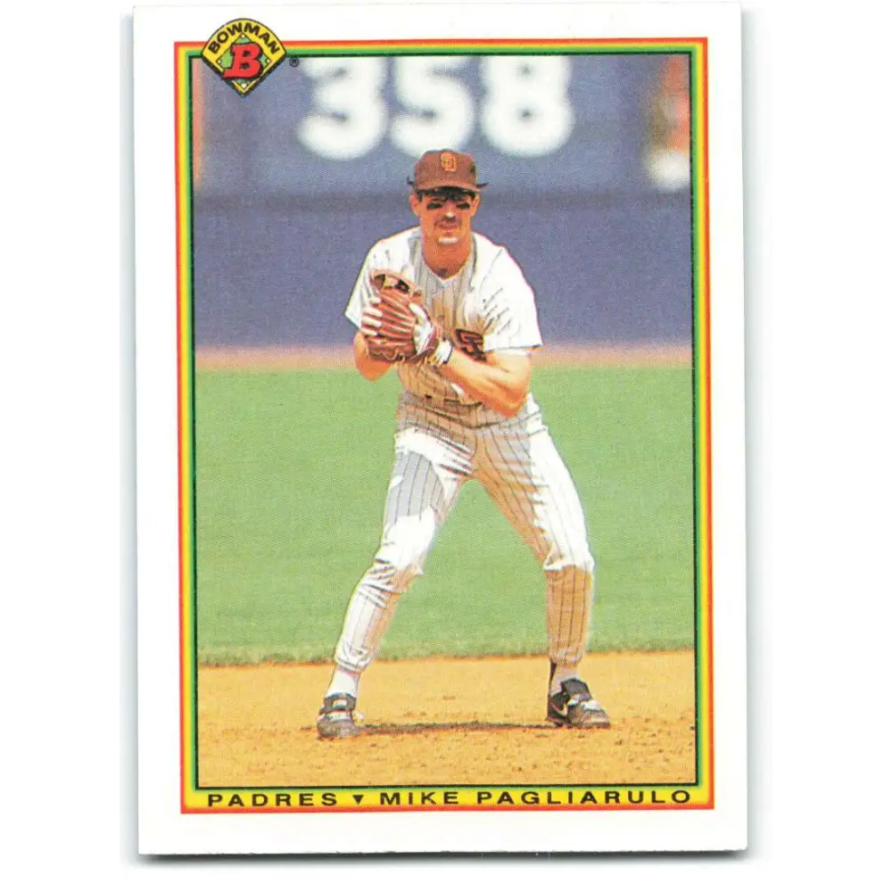 1990 Bowman #219 Mike Pagliarulo NM-MT San Diego Padres Baseball Card  Image 1