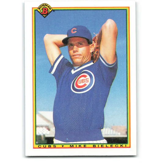 1990 Bowman #22 Mike Bielecki NM-MT Chicago Cubs Baseball Card  Image 1
