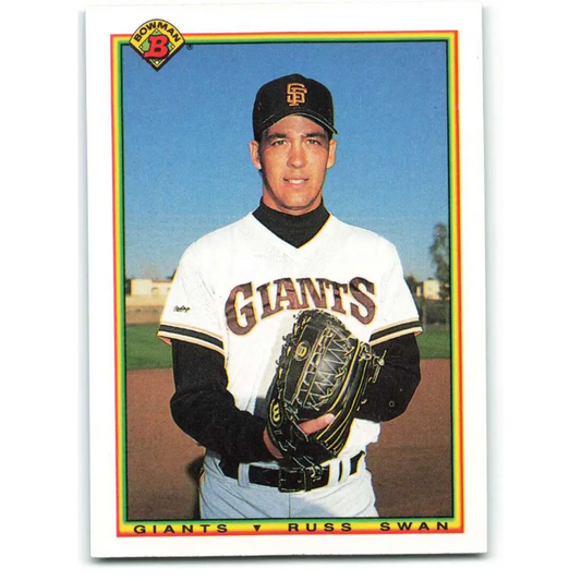 1990 Bowman #224 Russ Swan NM-MT RC Rookie San Francisco Giants Baseball Card  Image 1