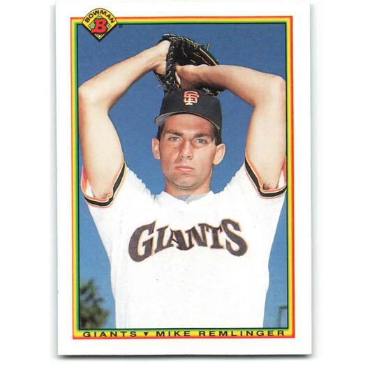 1990 Bowman #227 Mike Remlinger NM-MT RC Rookie San Francisco Giants Baseball Card  Image 1