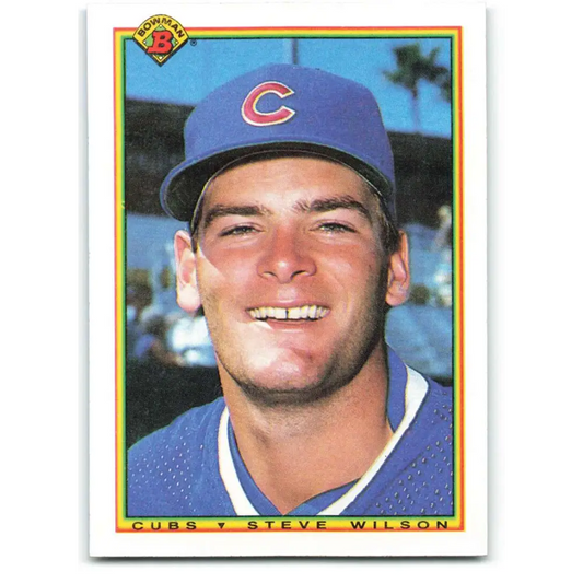 1990 Bowman #23 Steve Wilson NM-MT Chicago Cubs Baseball Card  Image 1