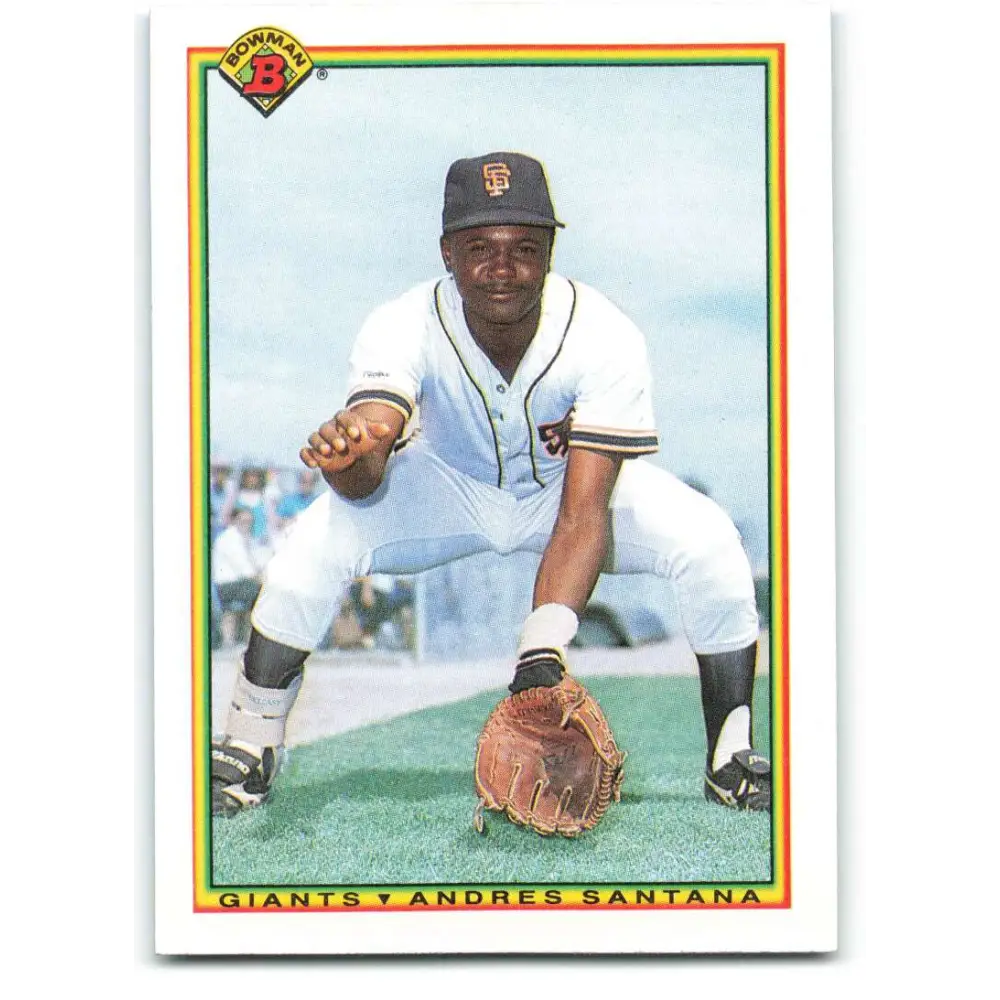 1990 Bowman #230 Andres Santana NM-MT RC Rookie San Francisco Giants Baseball Card  Image 1