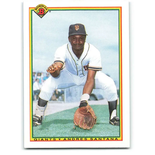 1990 Bowman #230 Andres Santana NM-MT RC Rookie San Francisco Giants Baseball Card  Image 1