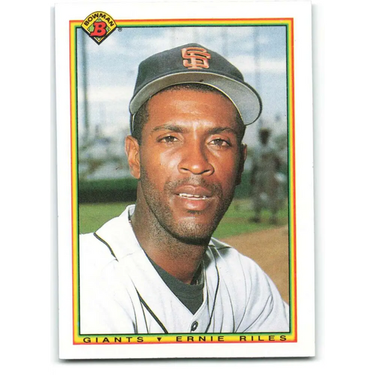 1990 Bowman #239 Ernest Riles NM-MT San Francisco Giants Baseball Card  Image 1