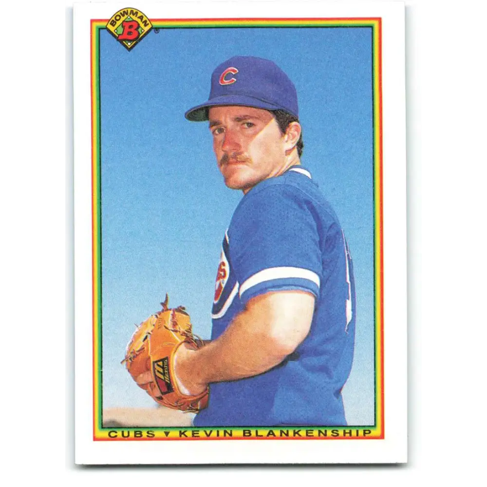1990 Bowman #24 Kevin Blankenship NM-MT Chicago Cubs Baseball Card  Image 1