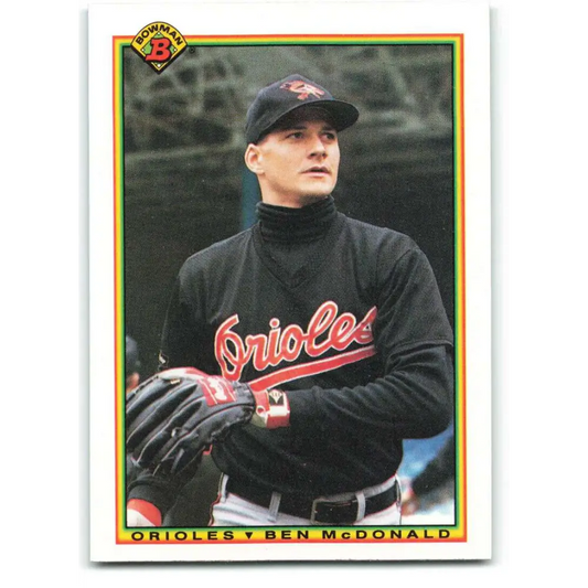 1990 Bowman #243 Ben McDonald NM-MT RC Rookie Baltimore Orioles Baseball Card  Image 1