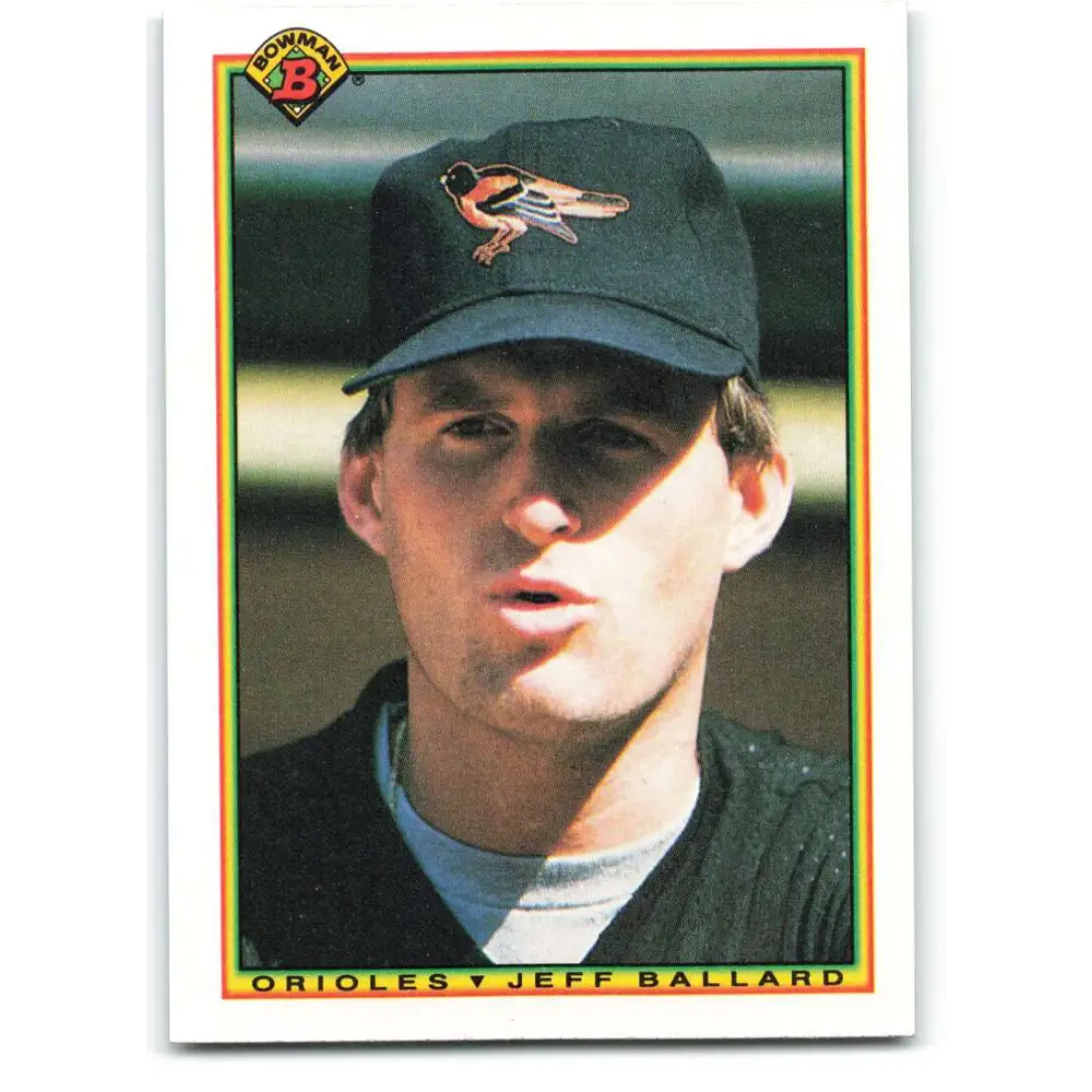 1990 Bowman #244 Jeff Ballard NM-MT Baltimore Orioles Baseball Card  Image 1
