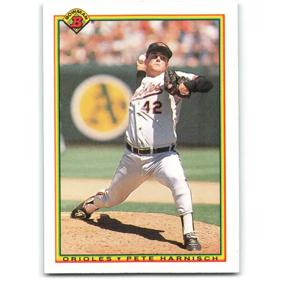 1990 Bowman #247 Pete Harnisch NM-MT Baltimore Orioles Baseball Card  Image 1