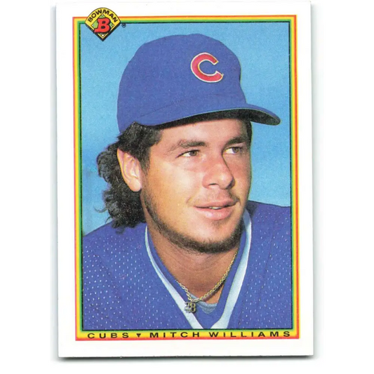 1990 Bowman #25 Mitch Williams NM-MT Chicago Cubs Baseball Card  Image 1