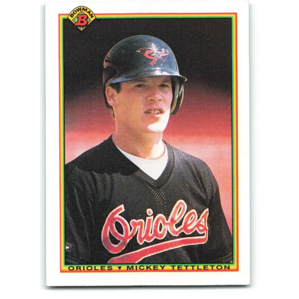 1990 Bowman #254 Mickey Tettleton NM-MT Baltimore Orioles Baseball Card  Image 1