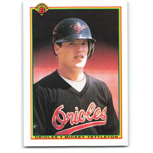 1990 Bowman #254 Mickey Tettleton NM-MT Baltimore Orioles Baseball Card  Image 1