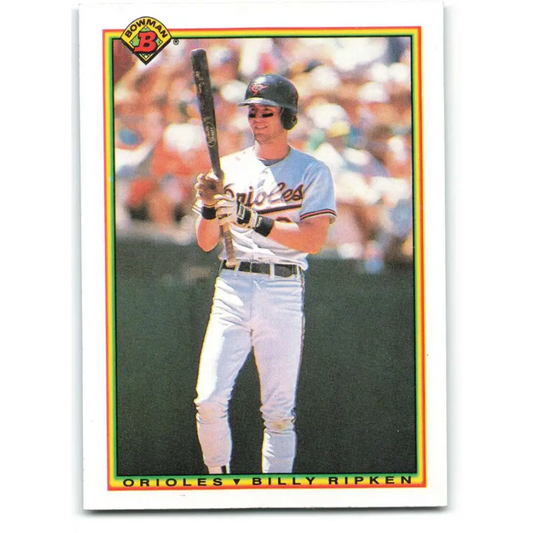 1990 Bowman #256 Billy Ripken NM-MT Baltimore Orioles Baseball Card  Image 1
