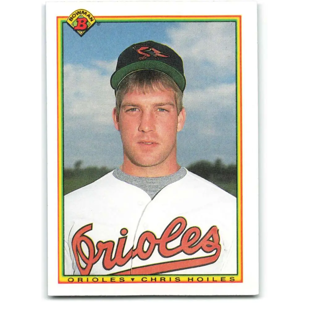 1990 Bowman #259 Chris Hoiles NM-MT RC Rookie Baltimore Orioles Baseball Card  Image 1