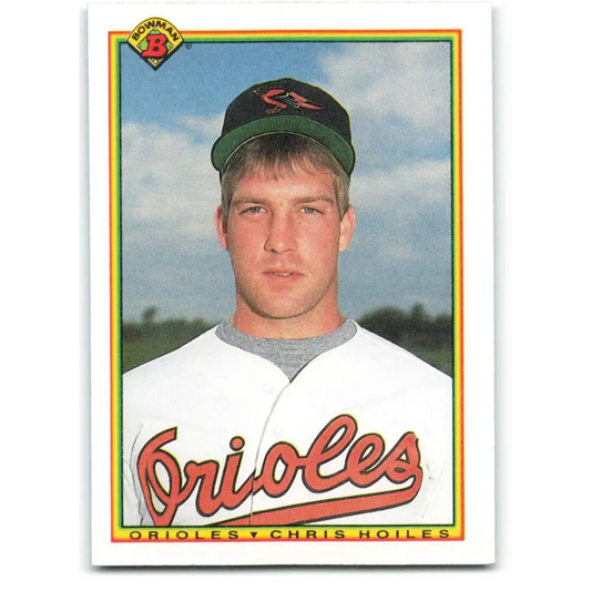 1990 Bowman #259 Chris Hoiles NM-MT RC Rookie Baltimore Orioles Baseball Card  Image 1