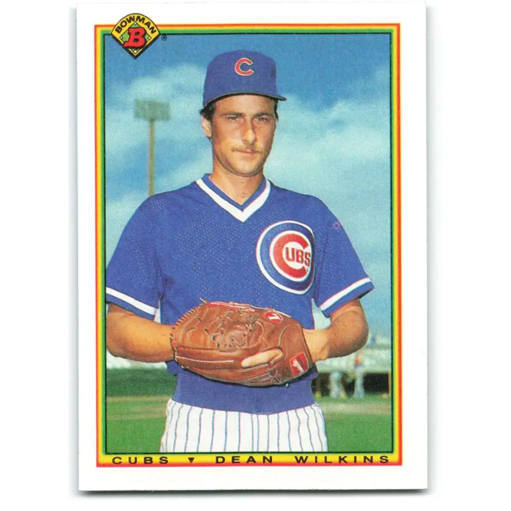 1990 Bowman #26 Dean Wilkins NM-MT RC Rookie Chicago Cubs Baseball Card  Image 1