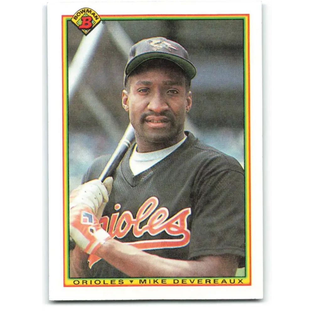 1990 Bowman #260 Mike Devereaux NM-MT Baltimore Orioles Baseball Card  Image 1