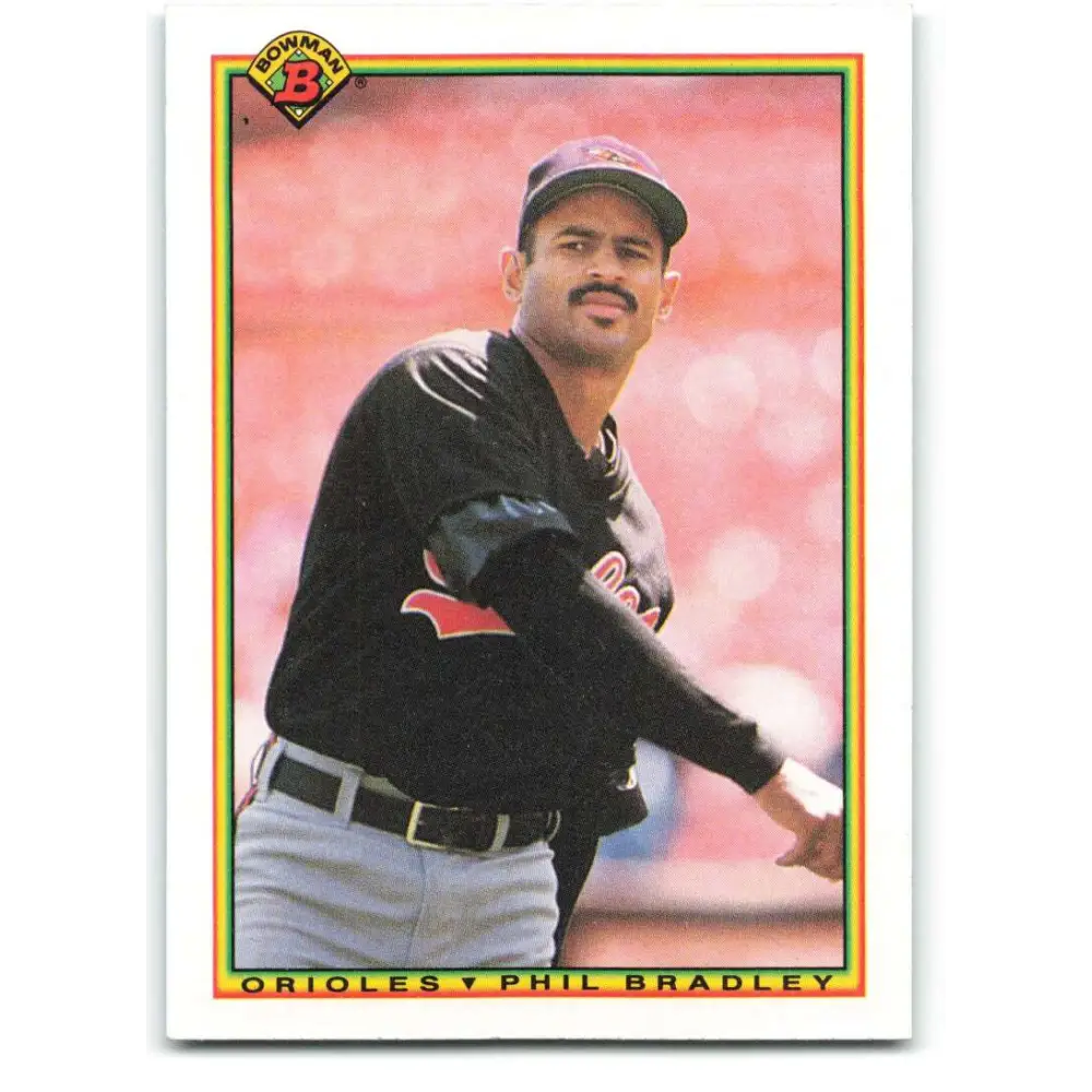 1990 Bowman #261 Phil Bradley NM-MT Baltimore Orioles Baseball Card  Image 1