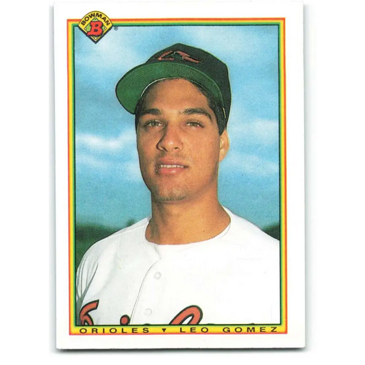1990 Bowman #262 Leo Gomez NM-MT RC Rookie Baltimore Orioles Baseball Card  Image 1
