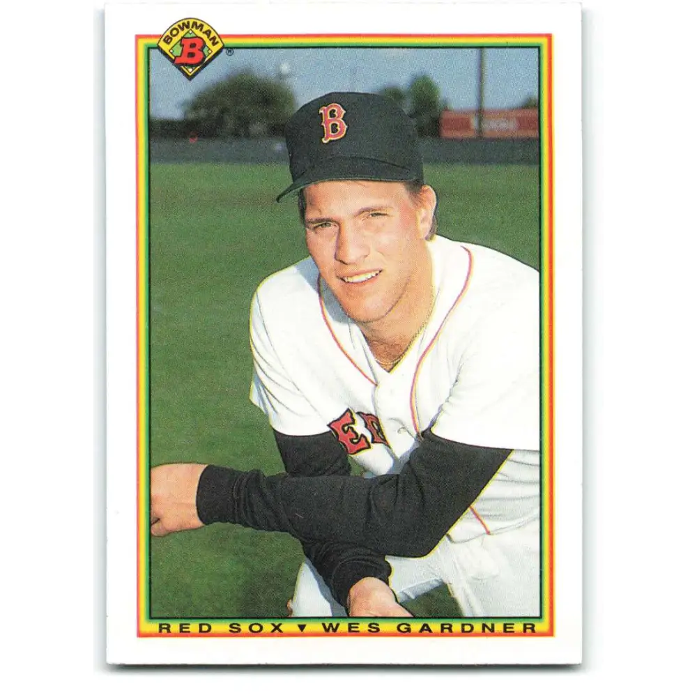 1990 Bowman #266 Wes Gardner NM-MT Boston Red Sox Baseball Card  Image 1