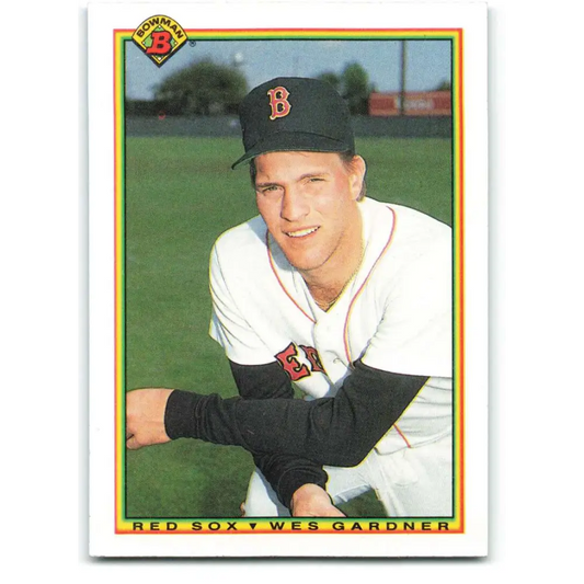 1990 Bowman #266 Wes Gardner NM-MT Boston Red Sox Baseball Card  Image 1