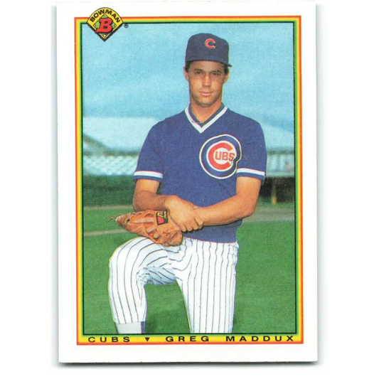 1990 Bowman #27 Greg Maddux NM-MT Chicago Cubs Baseball Card  Image 1