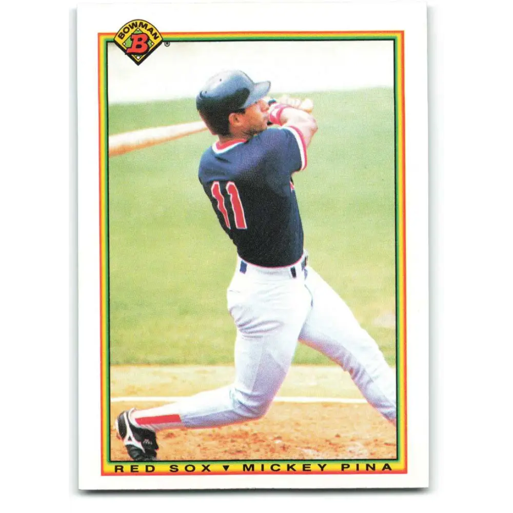 1990 Bowman #270 Mickey Pina NM-MT RC Rookie Boston Red Sox Baseball Card  Image 1