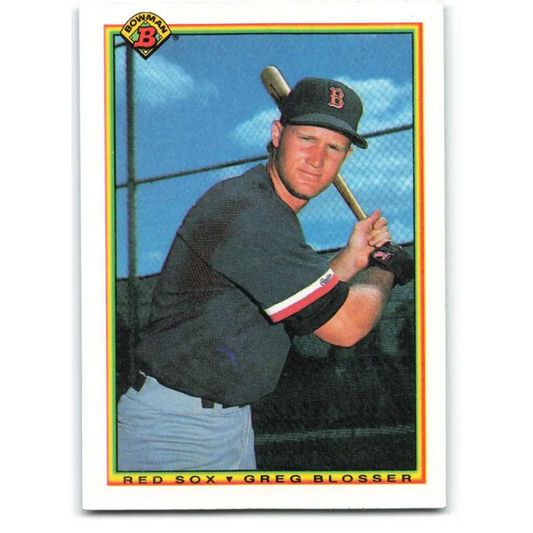 1990 Bowman #278 Greg Blosser NM-MT RC Rookie Boston Red Sox Baseball Card  Image 1