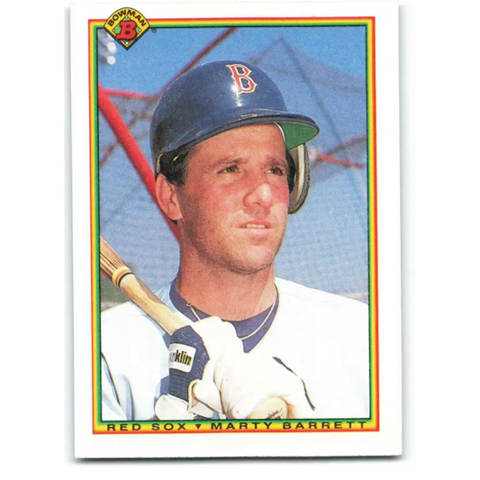 1990 Bowman #282 Marty Barrett NM-MT Boston Red Sox Baseball Card  Image 1