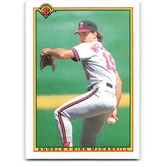 1990 Bowman #283 Kirk McCaskill NM-MT California Angels Baseball Card  Image 1