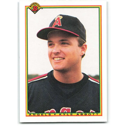 1990 Bowman #287 Kyle Abbott NM-MT RC Rookie California Angels Baseball Card  Image 1