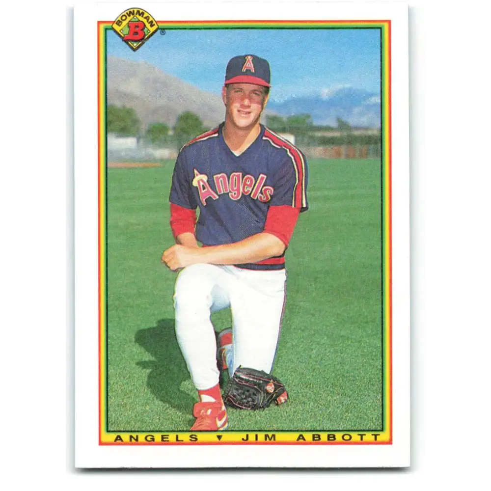 1990 Bowman #288 Jim Abbott NM-MT California Angels Baseball Card  Image 1