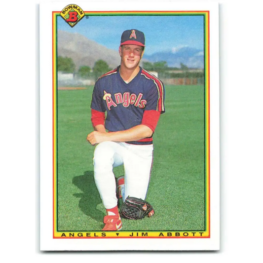 1990 Bowman #288 Jim Abbott NM-MT California Angels Baseball Card  Image 1