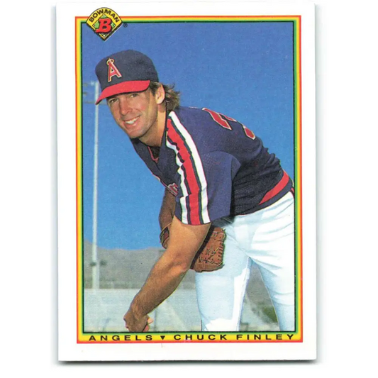 1990 Bowman #289 Chuck Finley NM-MT California Angels Baseball Card  Image 1