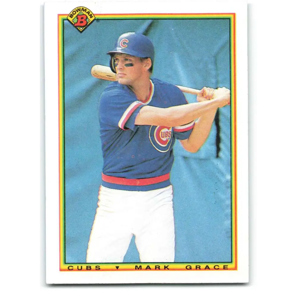 1990 Bowman #29 Mark Grace NM-MT Chicago Cubs Baseball Card  Image 1