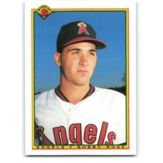 1990 Bowman #293 Bobby Rose NM-MT California Angels Baseball Card  Image 1