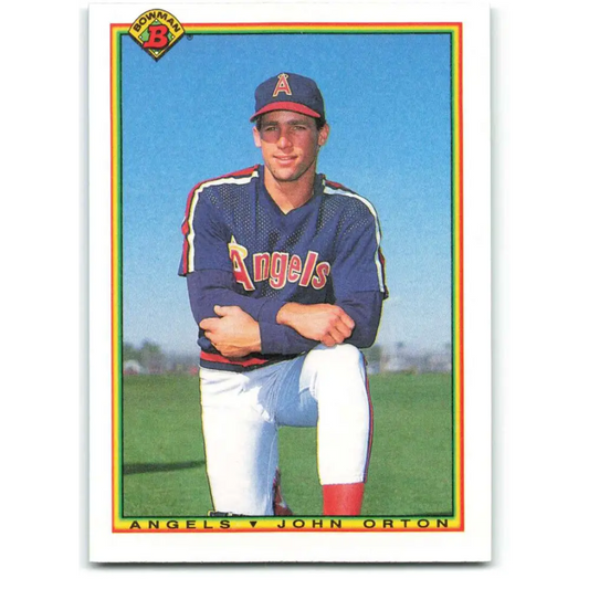 1990 Bowman #298 John Orton NM-MT RC Rookie California Angels Baseball Card  Image 1