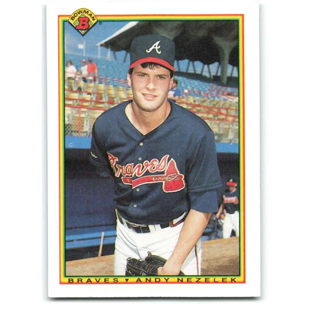 1990 Bowman #3 Andy Nezelek NM-MT Atlanta Braves Baseball Card  Image 1