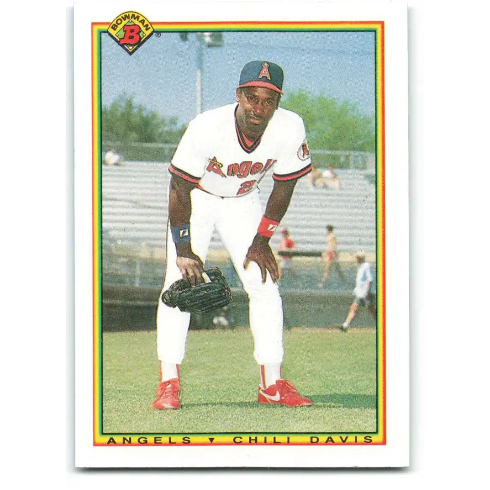 1990 Bowman #301 Chili Davis NM-MT California Angels Baseball Card  Image 1