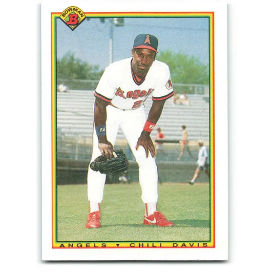 1990 Bowman #301 Chili Davis NM-MT California Angels Baseball Card  Image 1