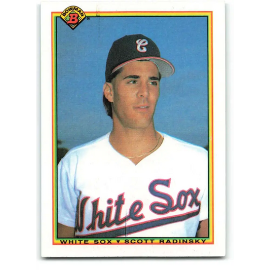 1990 Bowman #308 Scott Radinsky NM-MT RC Rookie Chicago White Sox Baseball Card  Image 1