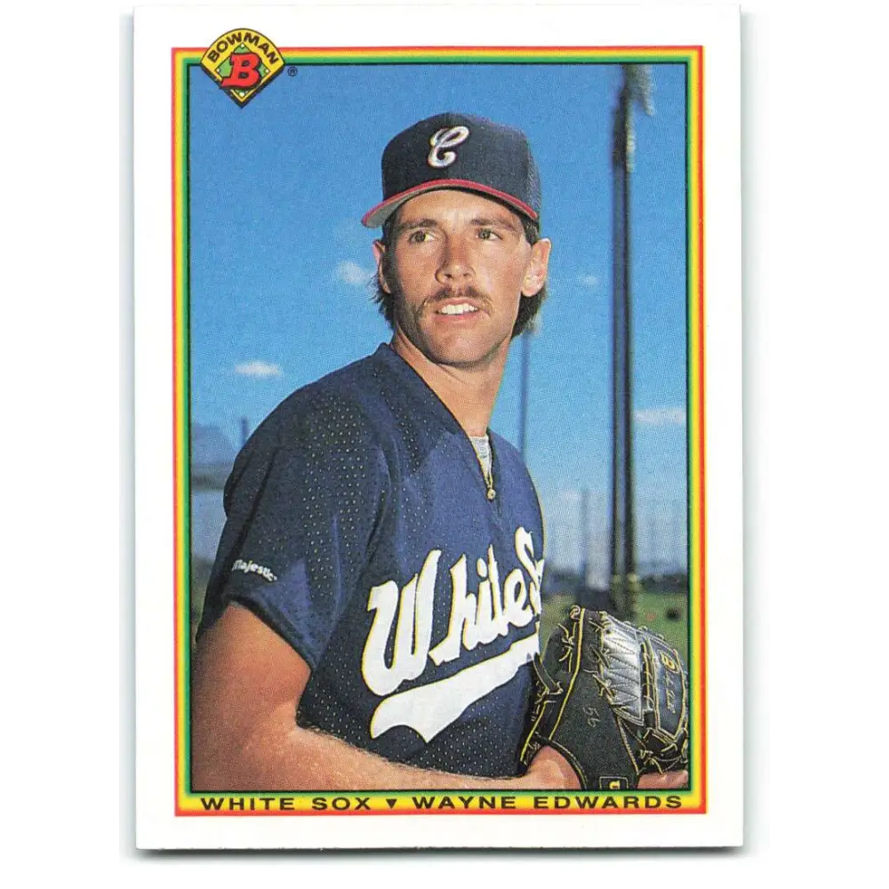 1990 Bowman #309 Wayne Edwards NM-MT RC Rookie Chicago White Sox Baseball Card  Image 1