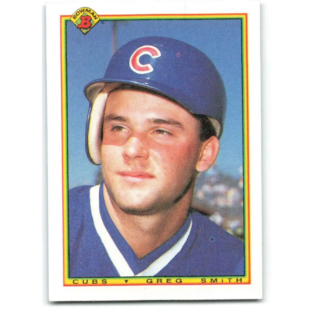 1990 Bowman #31 Greg Smith NM-MT RC Rookie Chicago Cubs Baseball Card  Image 1