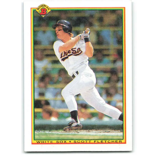 1990 Bowman #319 Scott Fletcher NM-MT Chicago White Sox Baseball Card  Image 1